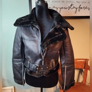 Vegan leather coat, super soft lining